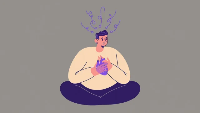 不安を感じている様子のイラスト